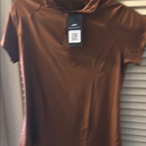 Brown Short  Performance gear / workout short Sleeve Women's Top